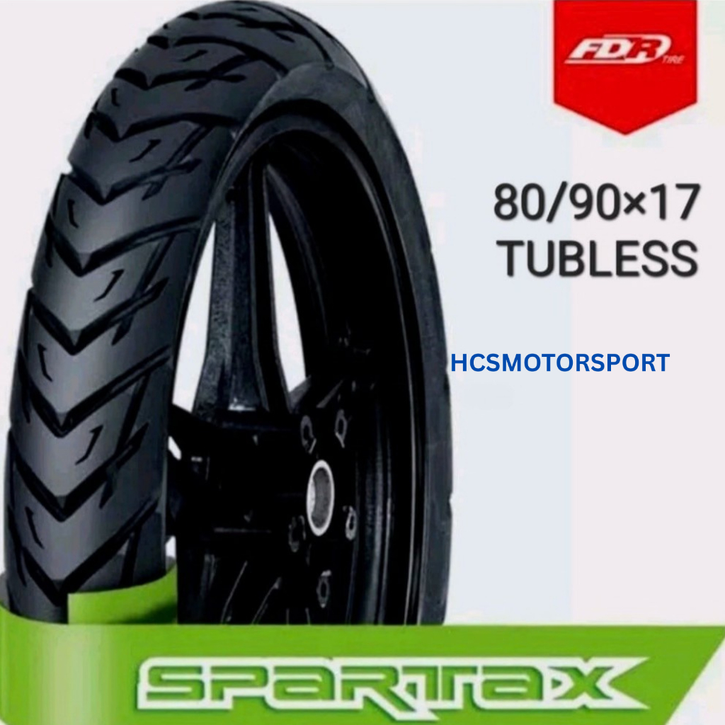 BAN LUAR FDR TUBELESS 80/90-17 SPARTAX