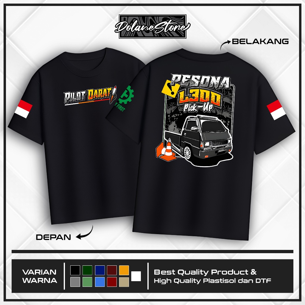 KAOS PILOT DARAT PESONA L300 PICKUP - BAJU MOBIL PICKUP L300 | FASHION PRIA & WANITA TERBARU
