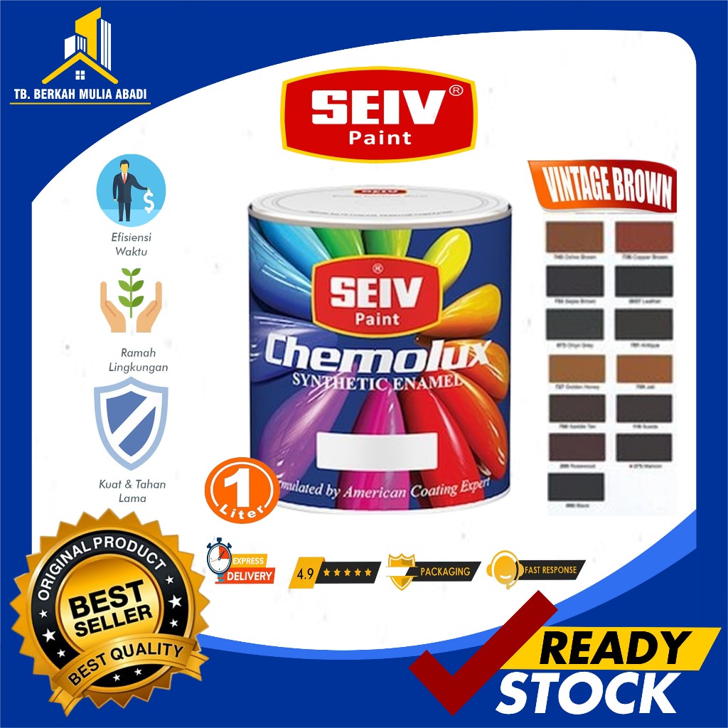 CAT SEIV CHEMOLUX CAT BESI & KAYU TAHAN LAMA
