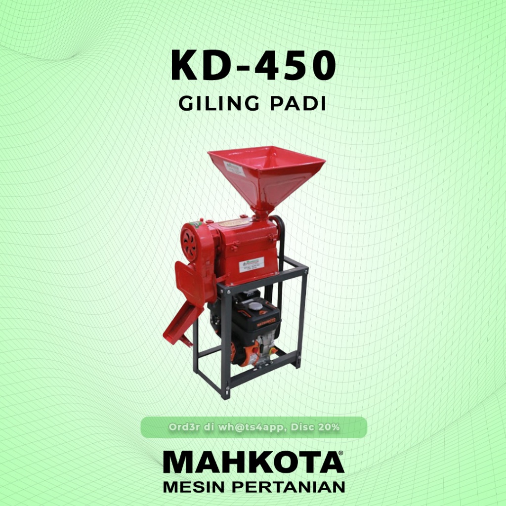 MAHKOTA RICE MILL GILING PADI MINI PORTABLE KD 450