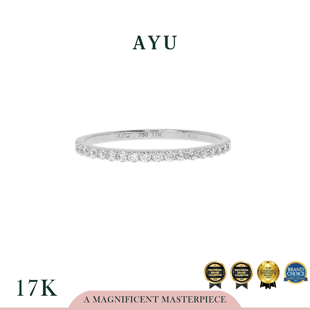 AYU Cincin Emas -  The Original AYU Stack 17K White Gold