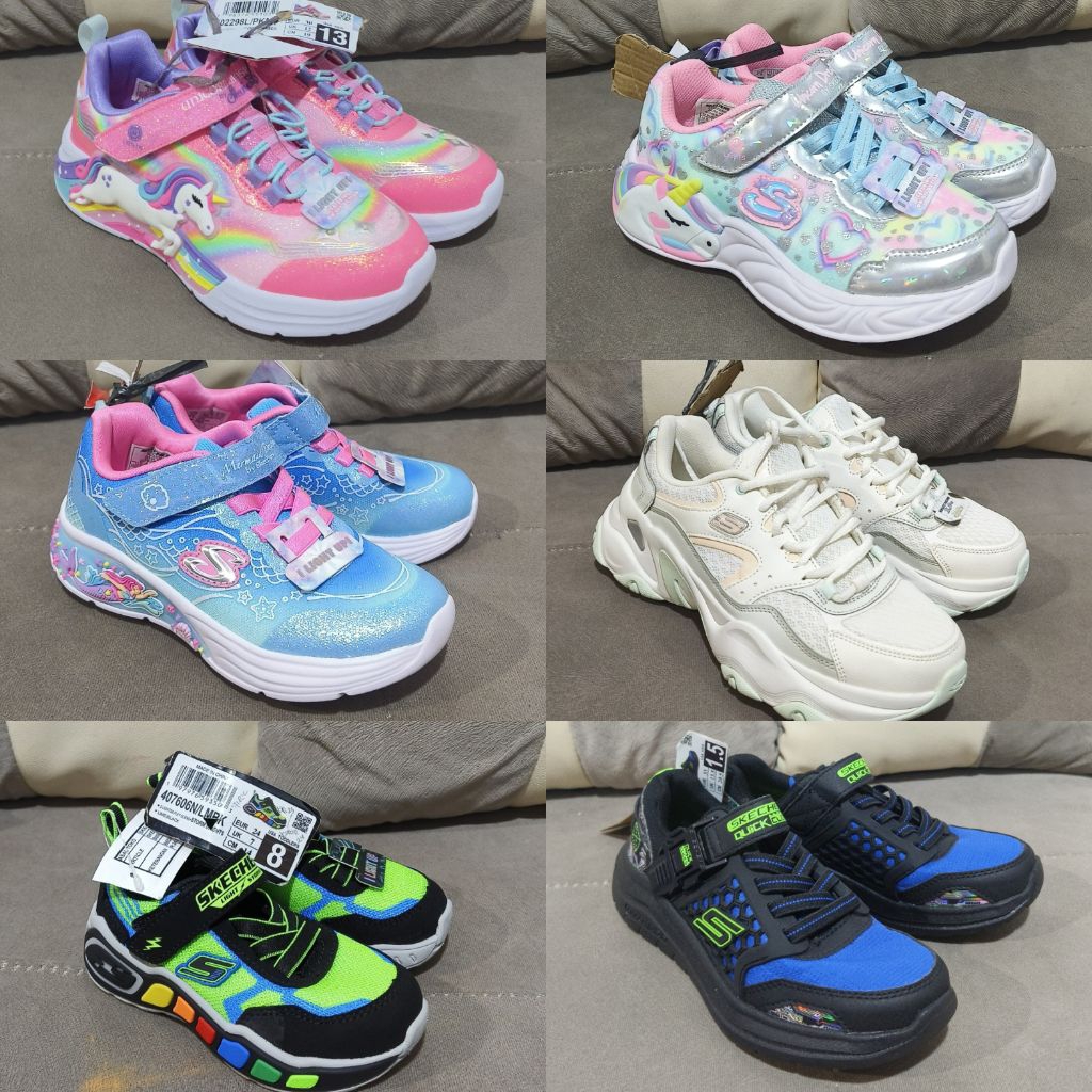 SALE SKECHERS UP TO 80% DEFECTIVE BAZAAR PT MAP - Mermaid Dreams size 26, Storm Lights size 24, Skec