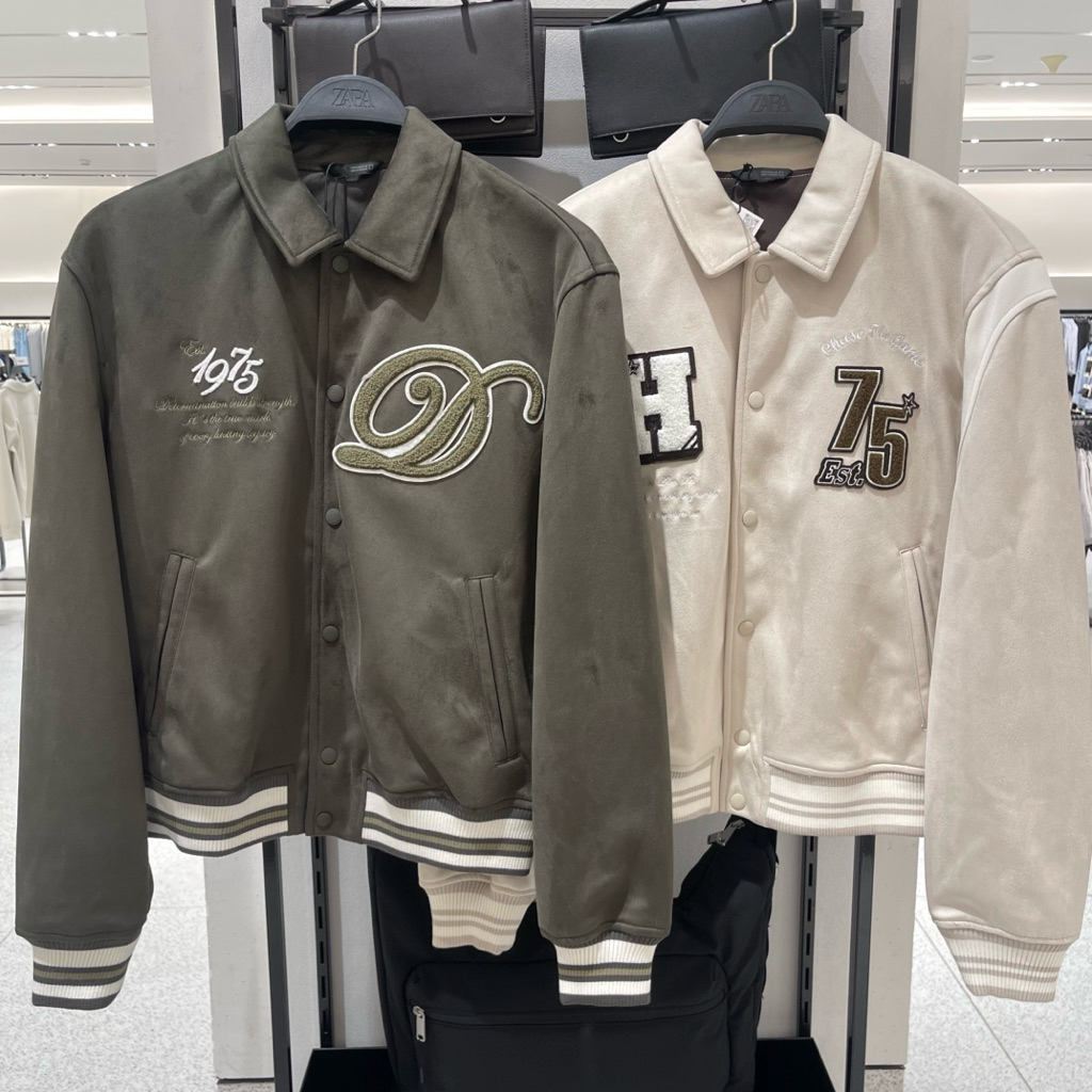 Jaket Varsity Suede ZARA MEN Jastip (jasa titip)