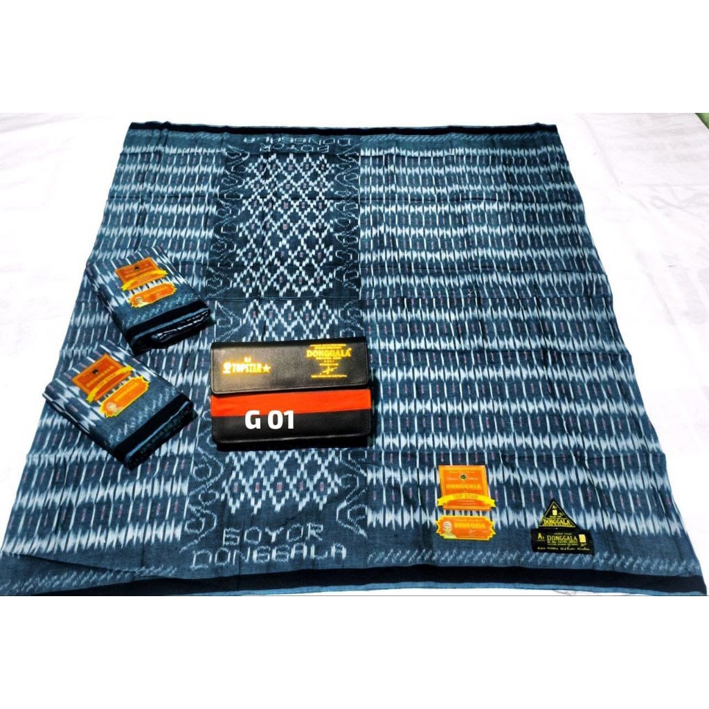 SARUNG GOYOR DONGGALA ATBM BENANG 40,40 BAHAN GOYOR FIBER,