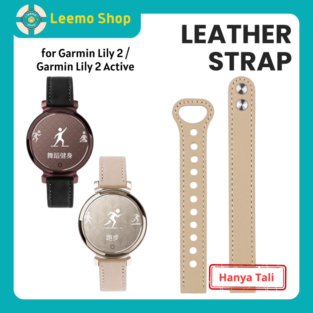 Strap Leather Premium Garmin Lily 2 Tali Jam Kulit Asli – Tali Strap Jam Kulit Leather Elegan & Nyam