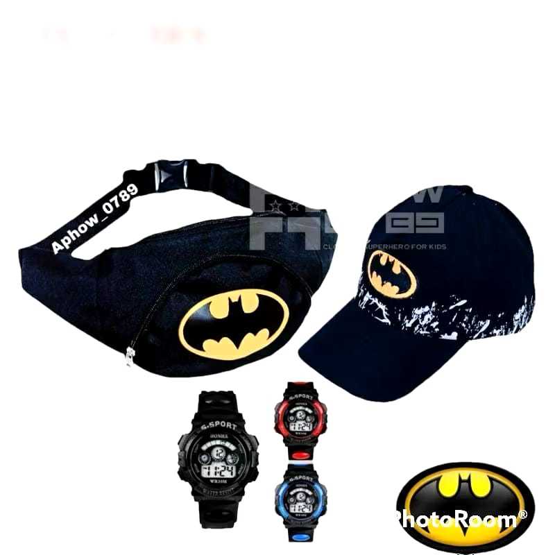 Tas selempang anak karakter batman/waistbag anak murah