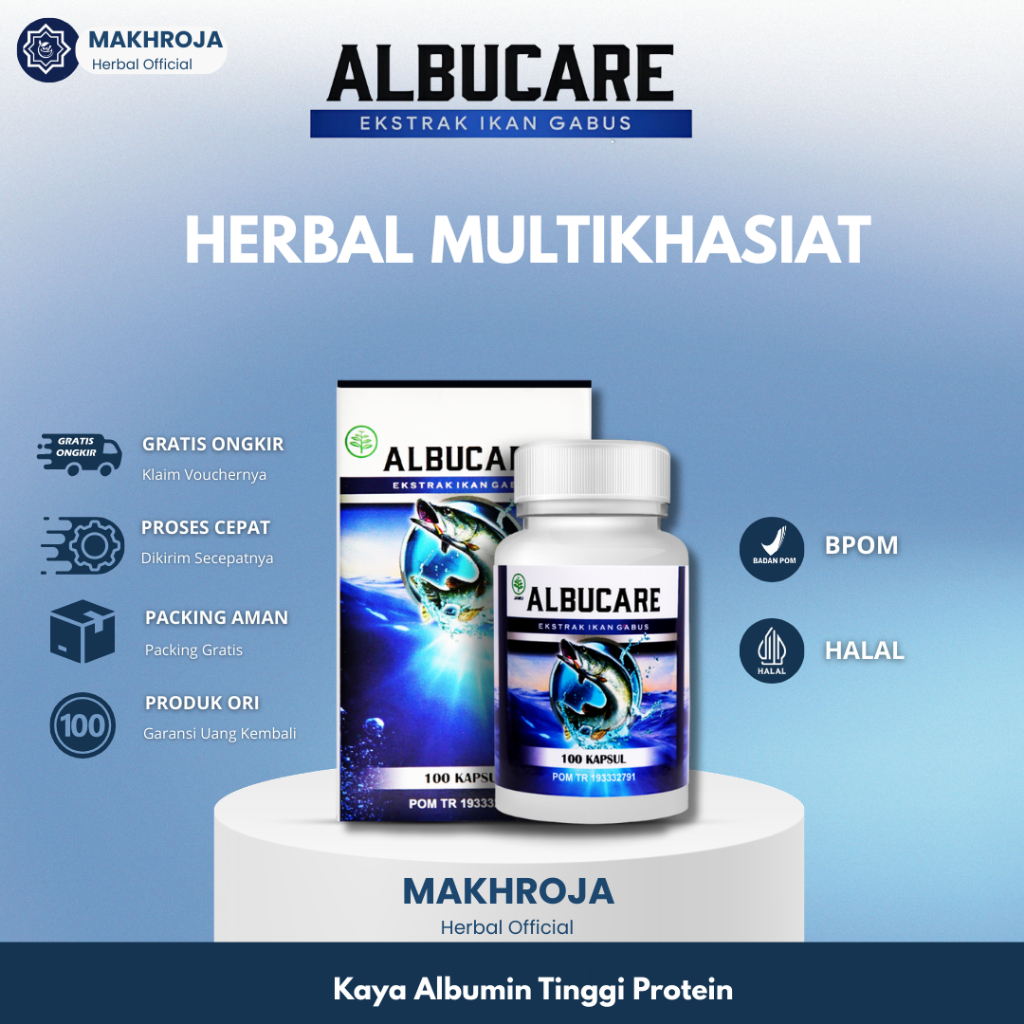 ALBUCARE OBAT HERBAL MULTIKHASIAT Extrak Ikan Gabus Asli 100% Original
