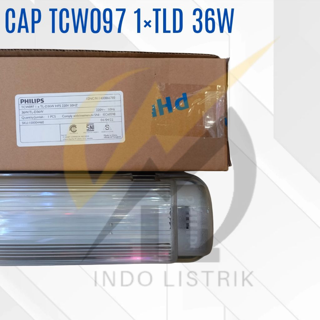 Cap lampu TL Philips TCW097 1xTLD 36w HFS 220v / Kap lampu TL Philips TCW097 1xTLD 36w HFS 220v