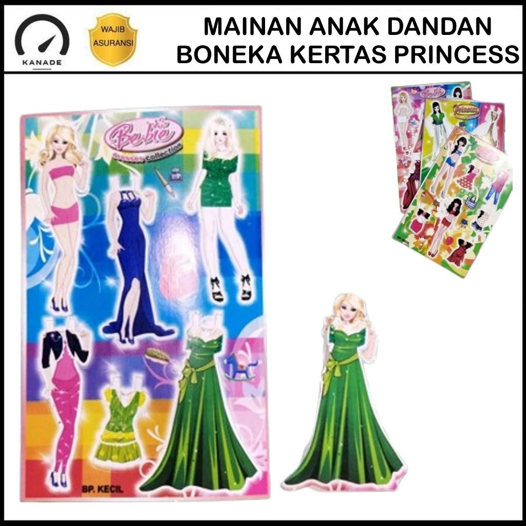 1 pcs Boneka Princess KECIL mainan bongkar pasang kertas BP boneka kertas Mainan SD Mainan Jadul Mai