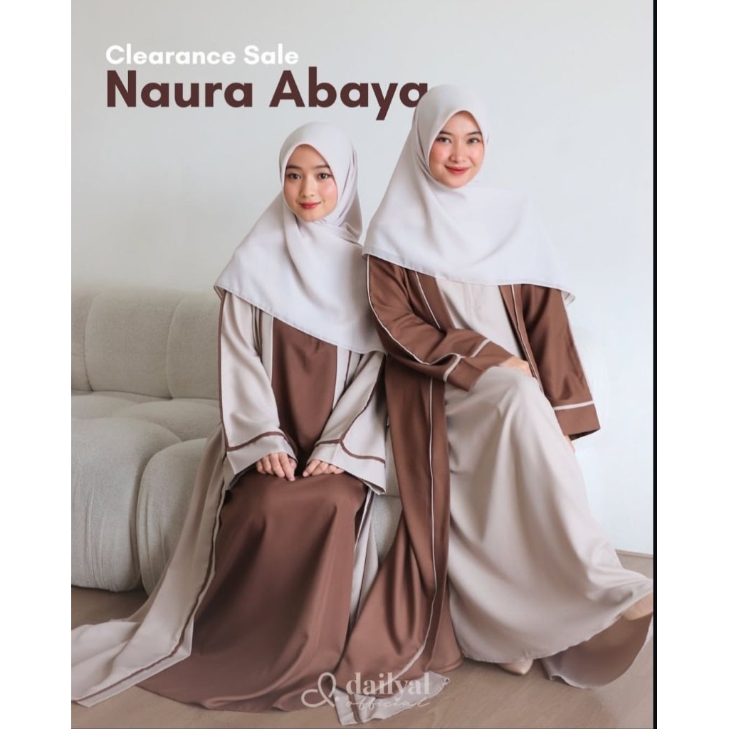 Paket Usaha 1 (10 Pcs ) Naura abaya by dailyal official Bisa bebas pilih warna dan Size