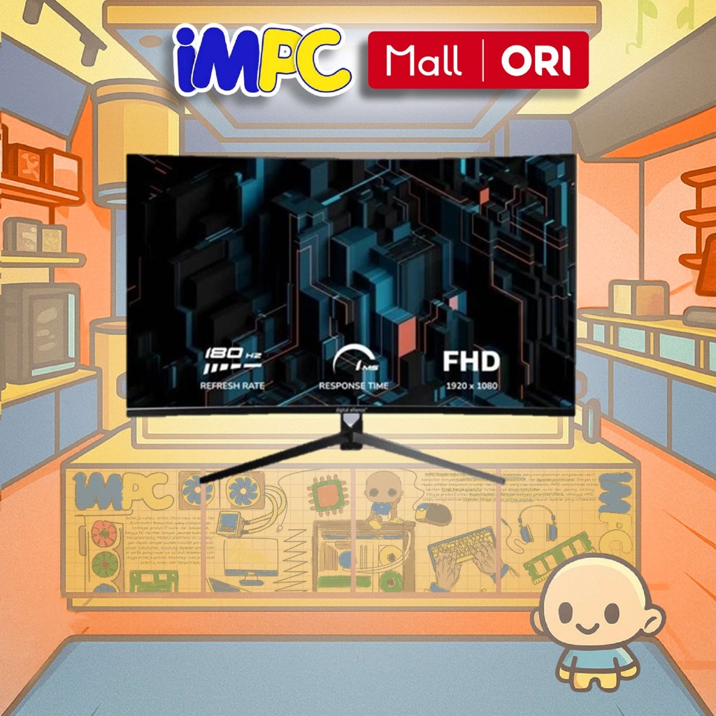 DIGITAL ALLIANCE GAMING MONITOR 27 INCH CURVE FHD 1080P 1MS 180HZ DA27-GAM180CT