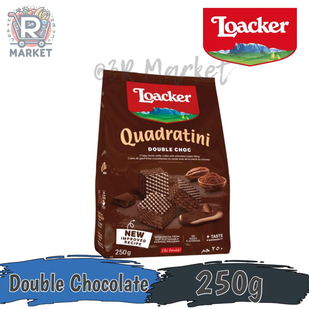 Loacker Quadratini Double Chocolate Wafer Loacker