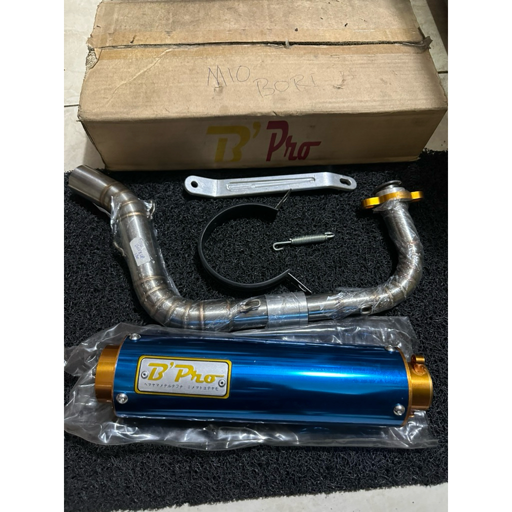 Kenalpot Bpro Mio Bore Up Knalpot Bpro Mio Nouvo Mio Soul Karbu leher 26 Inlet 38 Bpro Original NOS