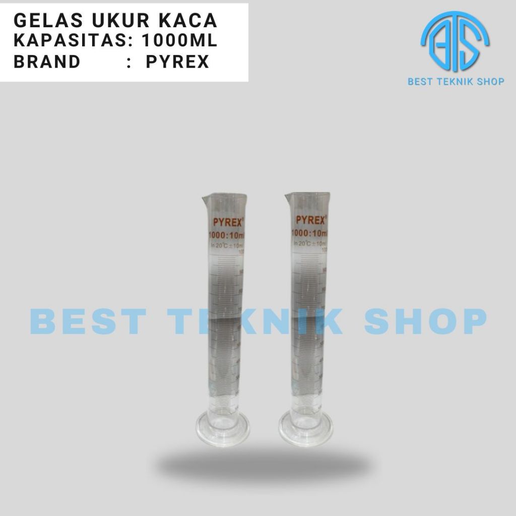Gelas ukur Pyrex 1000 ml / Gelas Ukur Kaca Pyrex 1000 ml