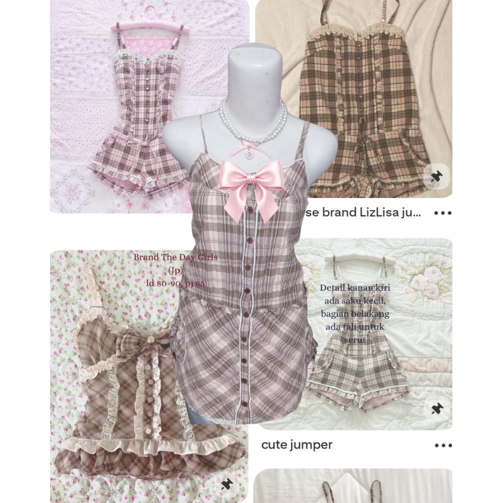 neapolitan dress / pink plaid dress / hime / shojou / liz lisa look alike / burberry london