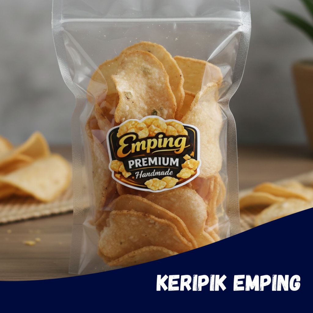 Kerupuk Emping Melinjo Masak Asli Kuningan Rasa Original Asin Manis