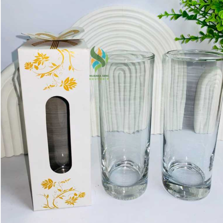 Souvenir Gelas Highball Gelas Jus Kaca Tinggi Citinova Bamboo 340ml Gelas Homecafe Aesthetic