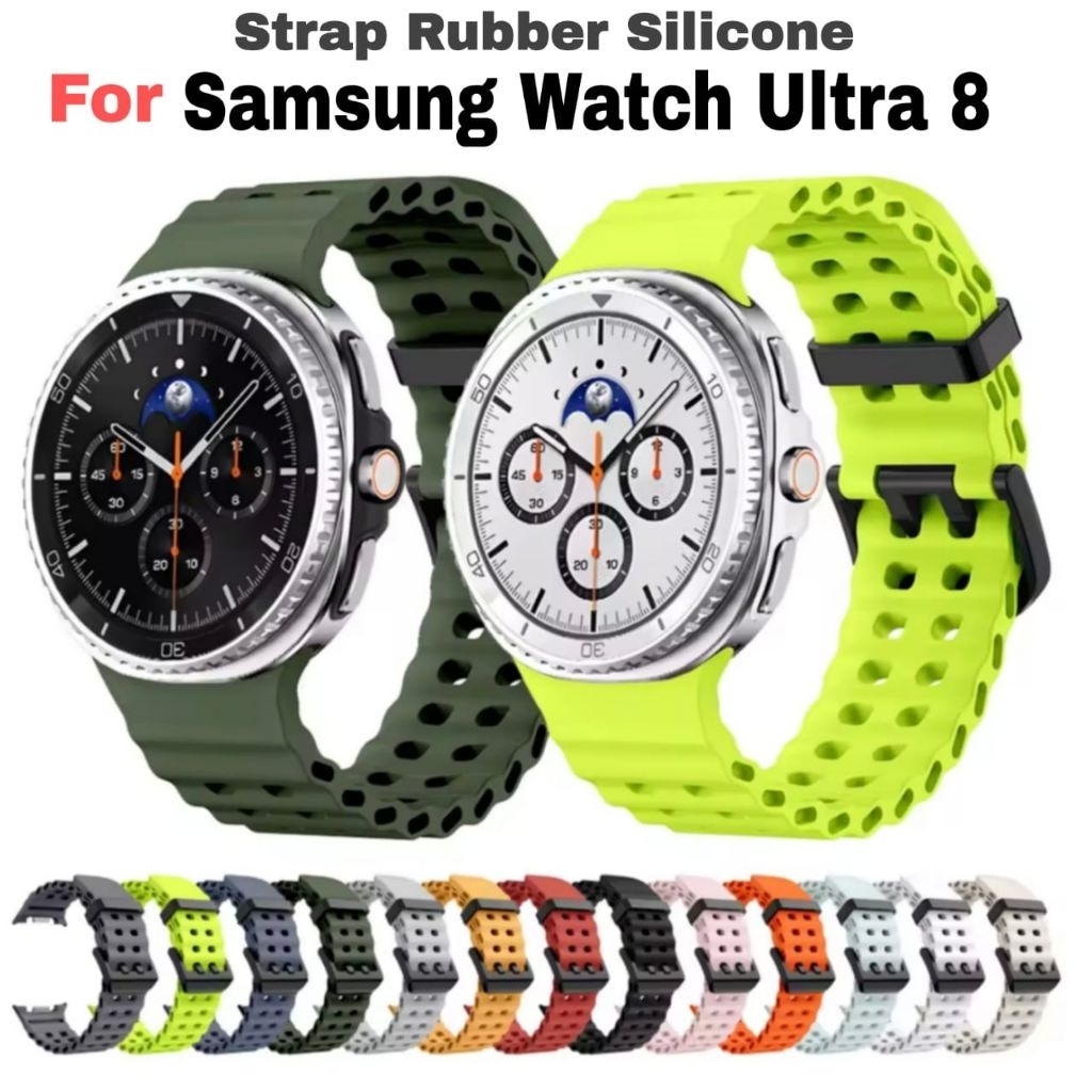 Strap Samsung watch 8 Ultra  47mm  tali jam rubber silicone silikon