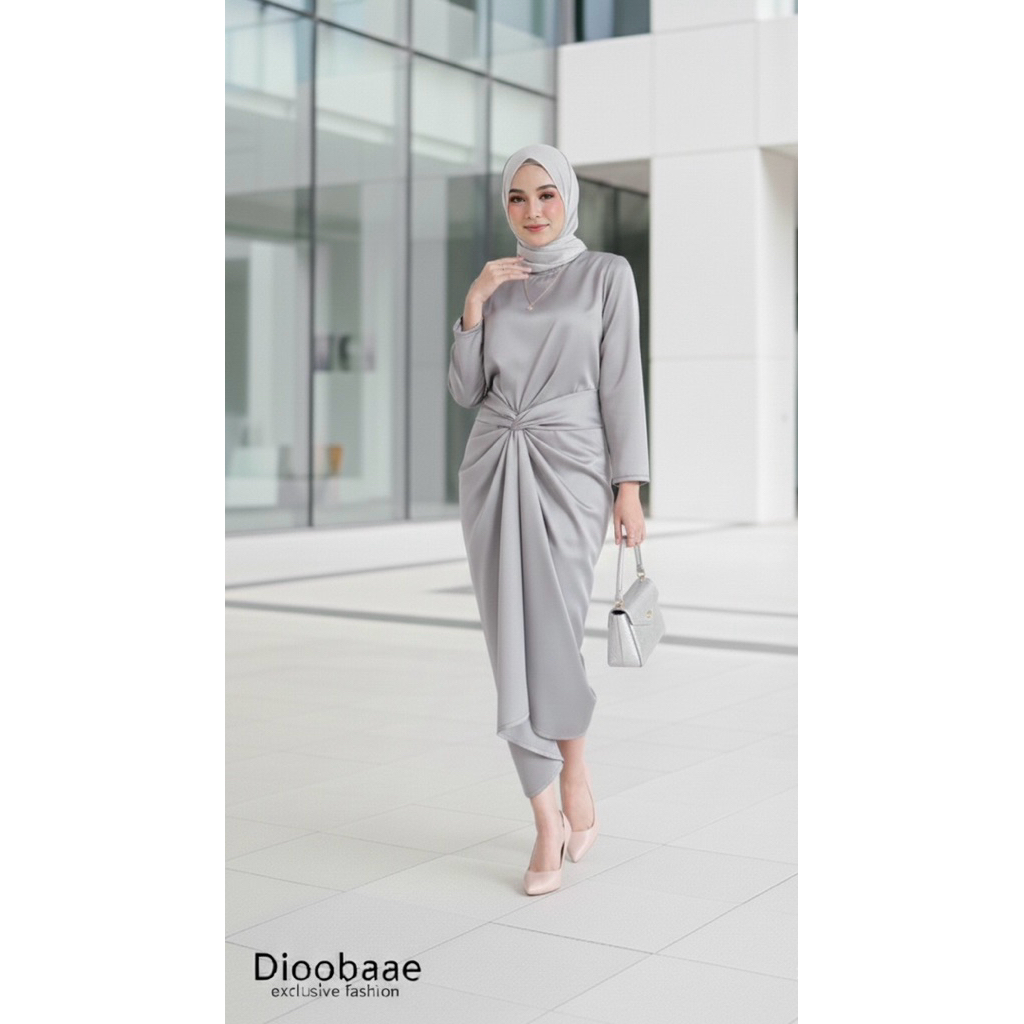 ZULAIKHA ONE SET SATIN//DRESS KONDANGAN//KAFTAN SATIN//ROK LILIT SATIN