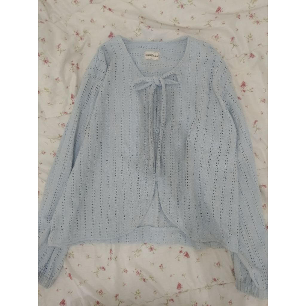 blouse outer blue boonaa