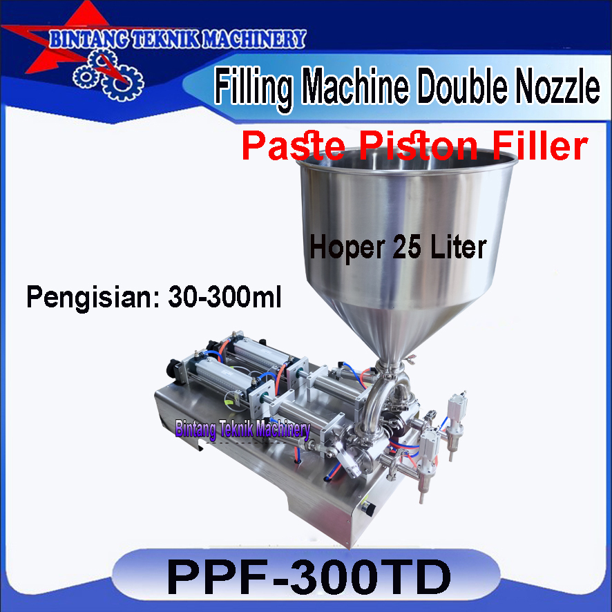 Mesin Pengisi cairan pasta / filling Pneumatic Cream Pasta Filler 2 Nozzle