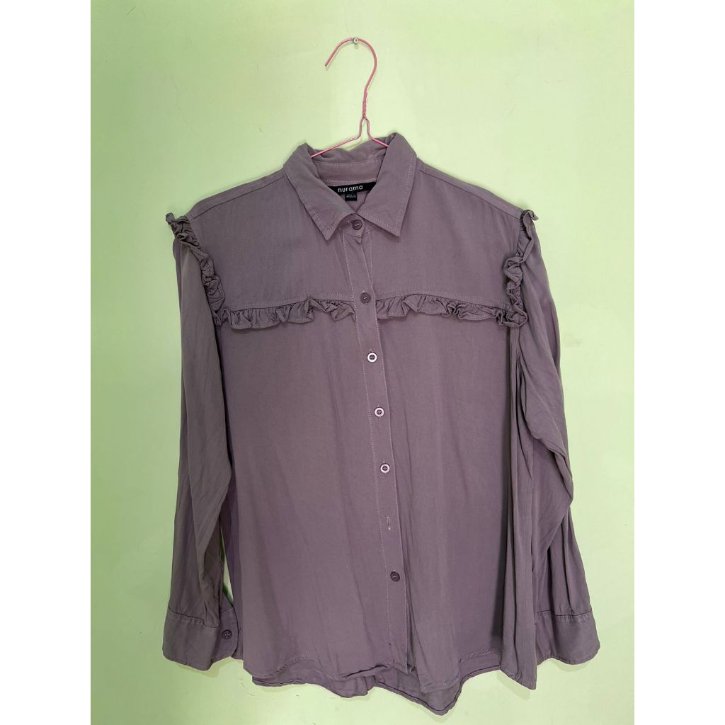 Kemeja Blouse Ruffle