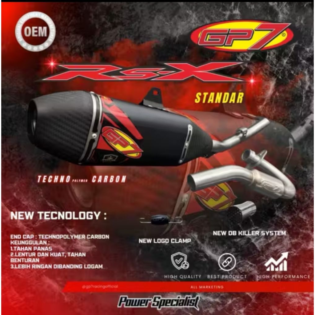 knalpot klx150 gp7 rsx standar