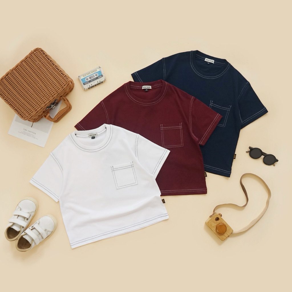 KAOS OVERSIZE ANAK POKET BENANG TIMBUL