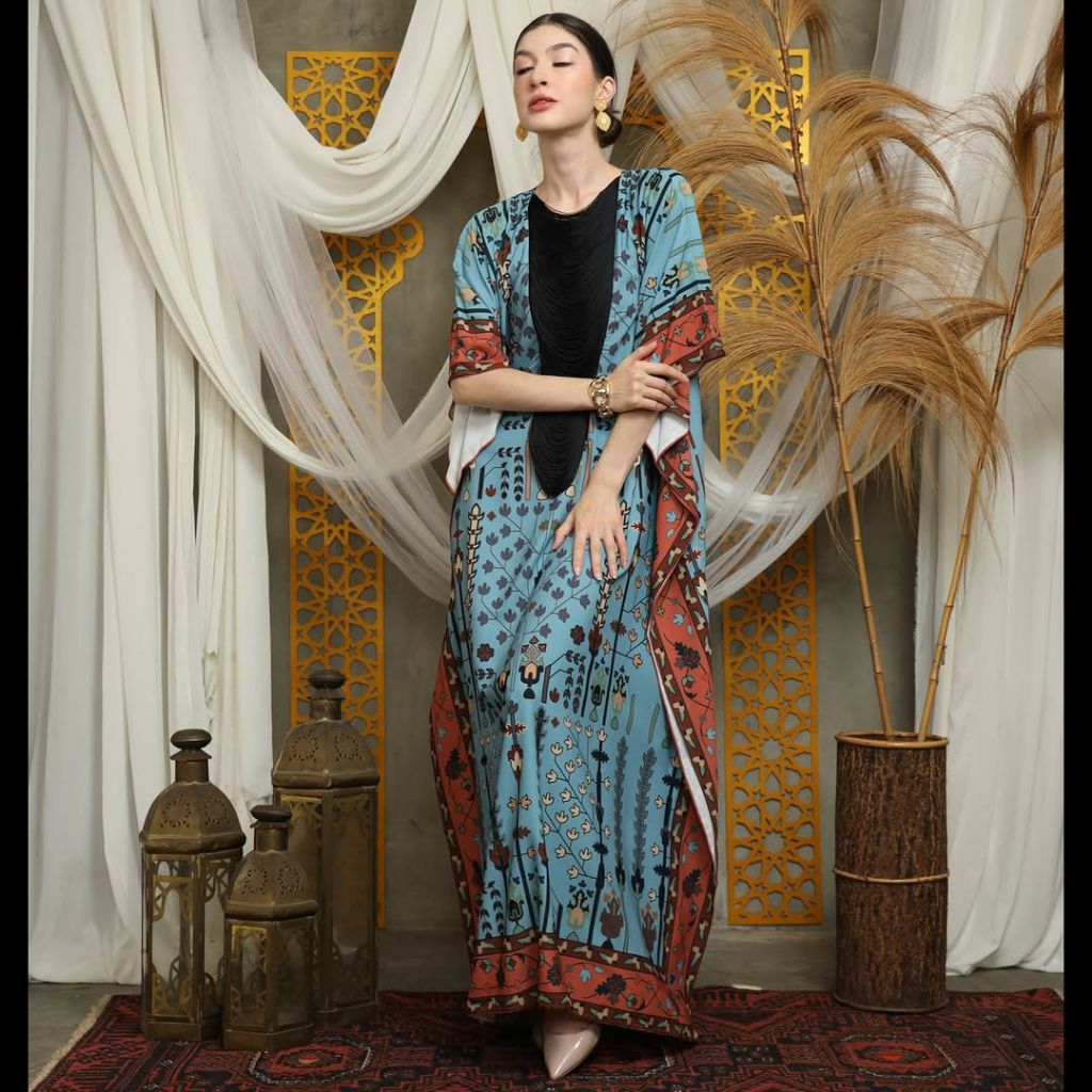 Kaftan Biru | Kaftan Blue Terra | Kaftan Premium | Kaftan Modern | Kaftan Jumbo | Long Kaftan | Abay