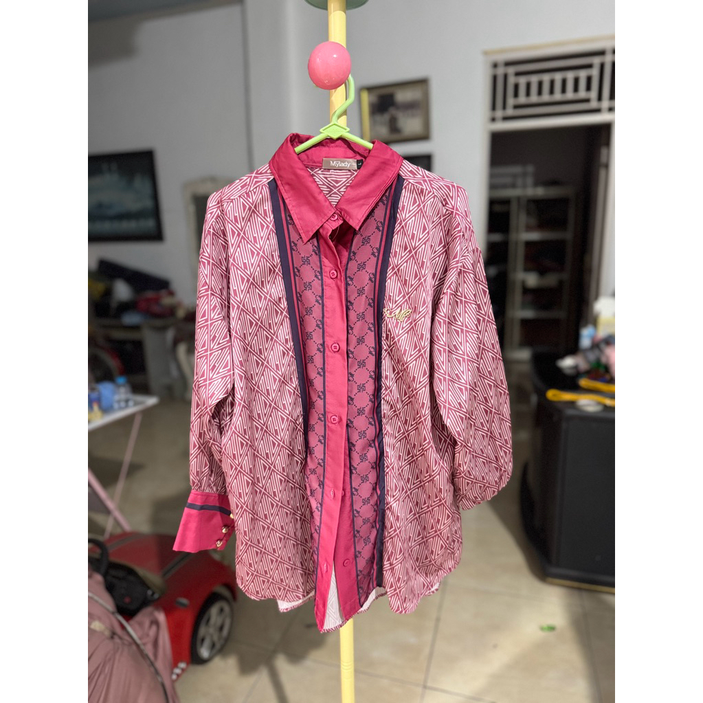 My Lady Uk L Blouse Kemeja Raya Collection preloved lebaran