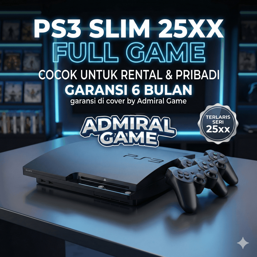 SONY PS3 Slim Preloved Hardisk 1tb 1000gb 500gb 320gb 250gb 160gb Grade A