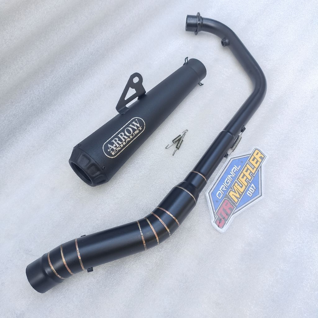 Knalpot racing Arrow black pnp sonic 150 supra gtr Cb 150r new Cb150x Cbr 150r facelift lokal