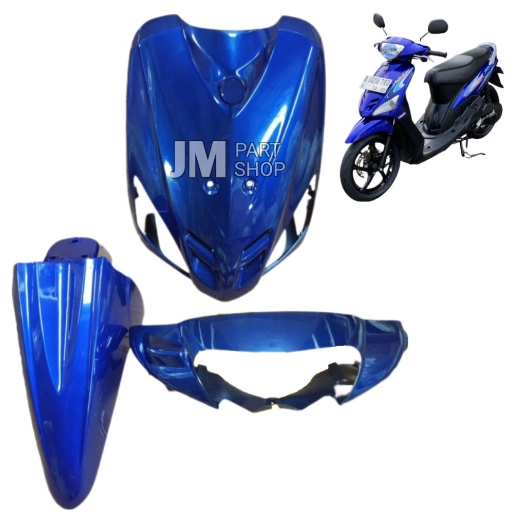 Paketan Cover Body Depan Mio Sporty Biru 2003-2008