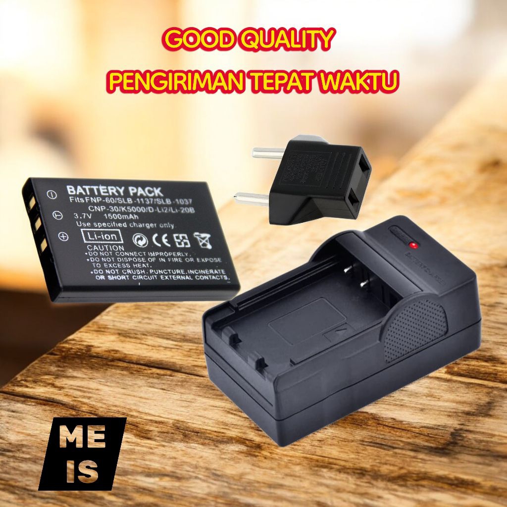 Charger & Baterai Pentax Optio 330 330RS 430 430RS 450 Casan Batre