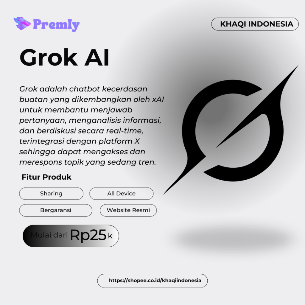 Grok Ai Super Grok Sharing Resmi Premium Promo KhaqixPremly