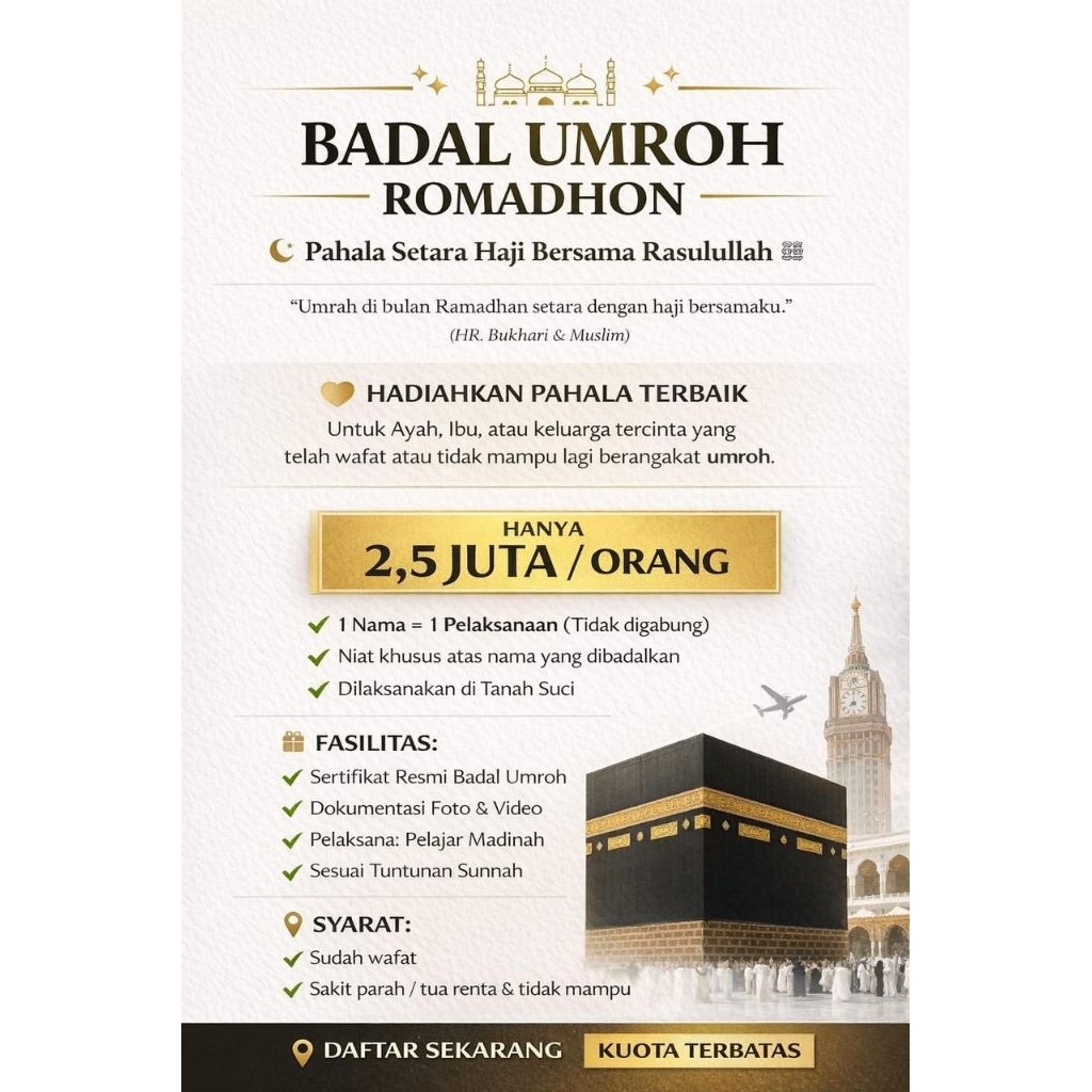 Badal Umroh Ramadhan 2026