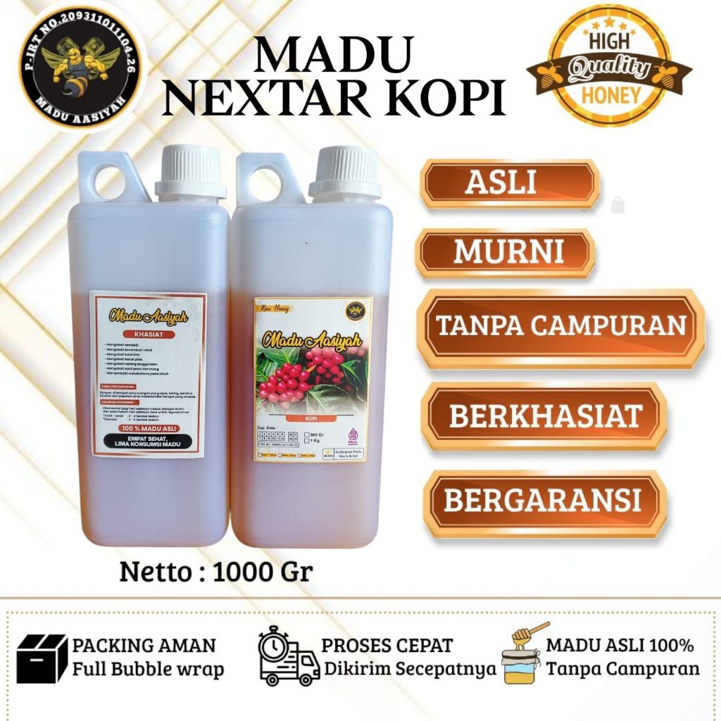 [Raw Honey] AASIYAH Madu Mentah Madu Kopi 1kg Asli 100%
