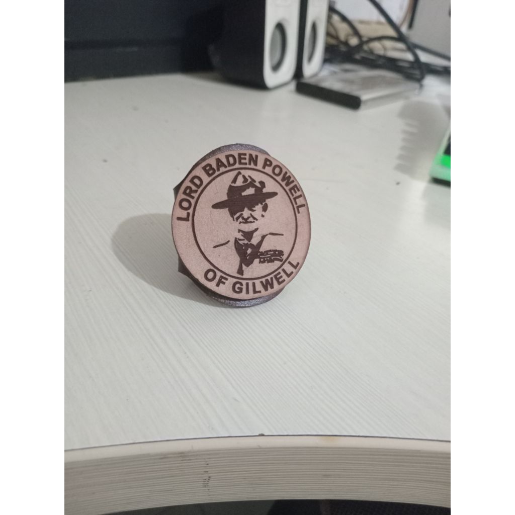 scout woggle/ring kacu pramuka kulit sapi vegtan asli laser printinf