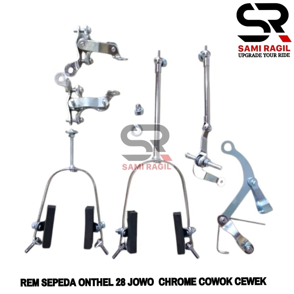 REM SEPEDA ONTHEL ONTEL 28 JAWA JOWO KROM CHROME SET SEPAKET LENGKAP SEPASANG DEPAN BELAKANG KEBO CO