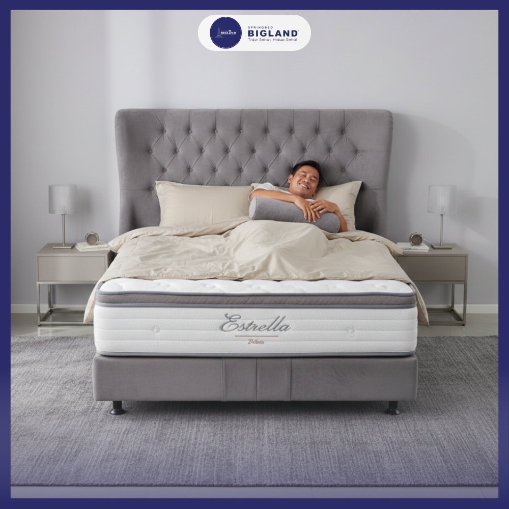 Kasur Spring bed Estrella Soft top FREE BANTAL - FULL SET ukuran 120x200, 140x200, 160x200, 180x200b