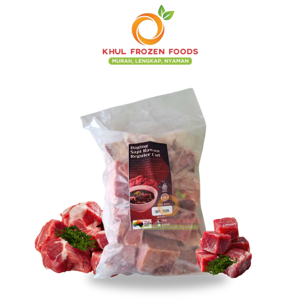 Daging Sapi Rawon Reguler Cut Dadu 1Kg/ Daging sapi asli / Daging rawon / Rawon / Sapi / Daging impo