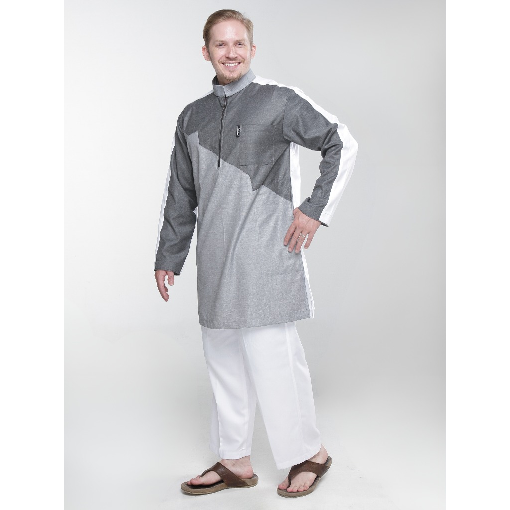 KAMILIANO GOLD 002 – GRAY KURTA LENGAN PANJANG