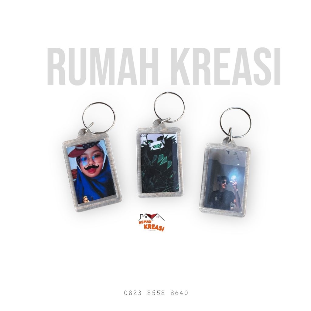 Gantungan Kunci Custom Nama & Foto