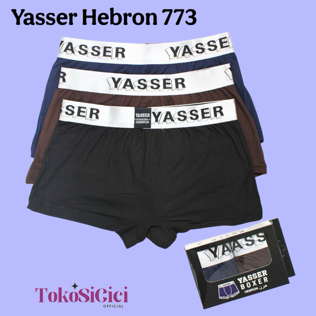 TSC- (3pcs) CELANA DALAM PRIA DEWASA BOXER YASSER KARET SILVER CD COWOK DEWASA YASSER