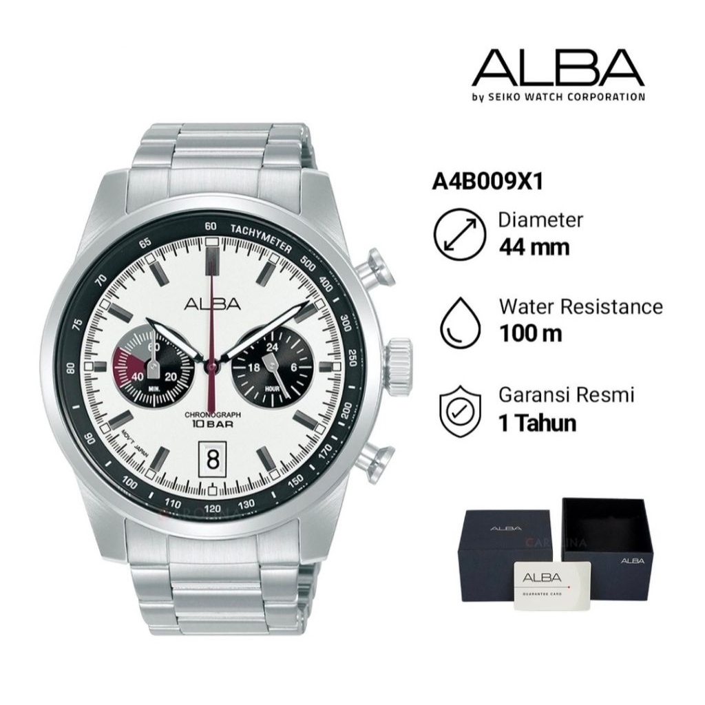 Alba Sigma Chronograph A4B009X1 Jam Tangan Pria Original