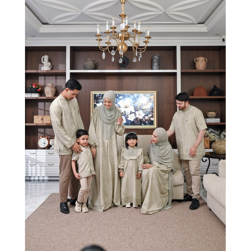 [ READY STOCK ] Sarimbit 2026 D'Bhumi Family Series - Sage - Baju Lebaran lidiahadiwinoto LIDIAHADIW