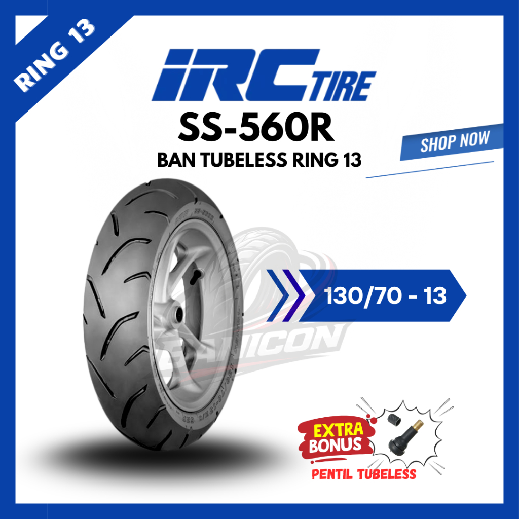 IRC SS-560R 130/70 - 13 Ban Motor Depan NMAX Tubeless Ring 13 Ban Luar Belakang ORIGINAL Terbaru