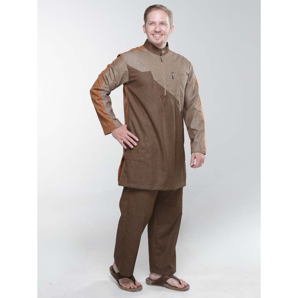 KAMILIANO GOLD 002 – BROWN KURTA LENGAN PANJANG