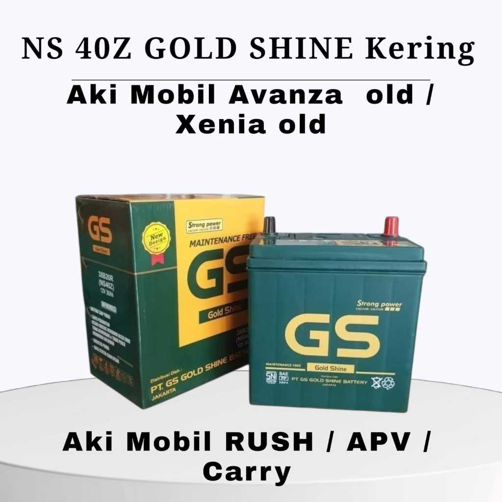Aki Mobil Suzuki Carry Futura Ns 40Z GS GOLD SHINE  Aki kering MF Avanza Xenia NS40ZL GS GOLD SHINE