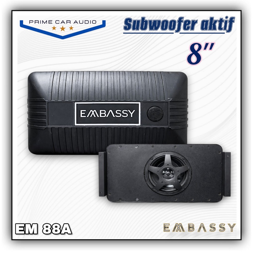 SUBWOOFER AKTIF 8 INCH 500 WATT EMBASSY EM-88A TERMURAH